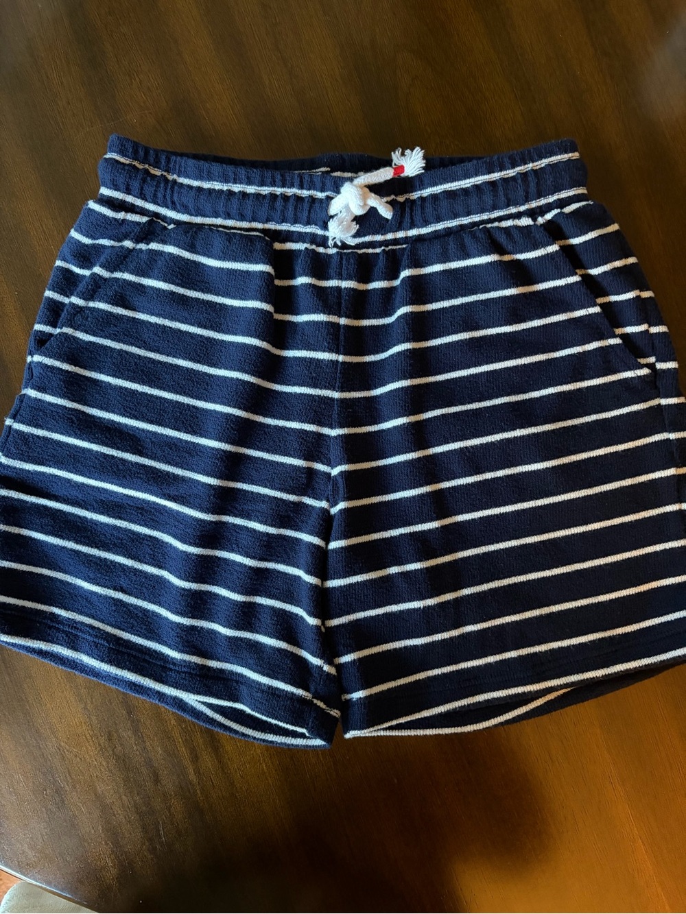 Cat & Jack Navy and White Striped Knit Shorts
